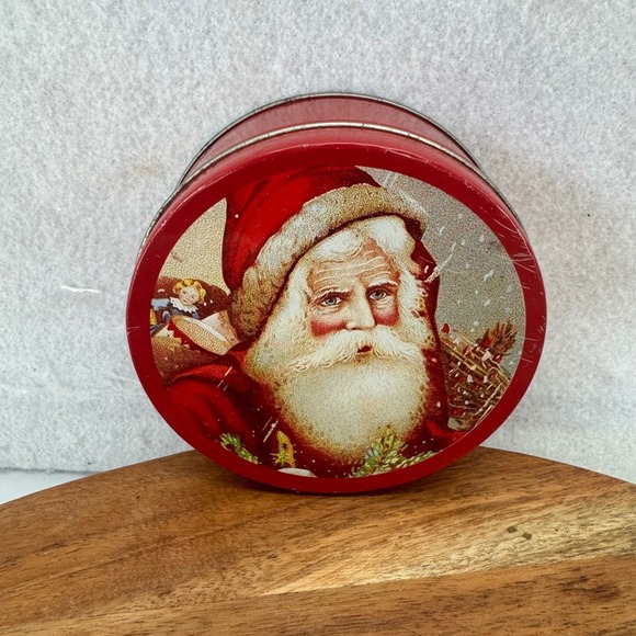 VTG Mrs. Grossman's Enesco 1986 Santa Coaster Set of 6 with Tin Christmas Decor - Picture 3 of 9